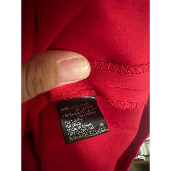 ANTONIO MELANI GALEO DRESS MIDI SMOCKED ELASTIC WAIST PLEATED RED SIZE 10 - Picture 5 of 5